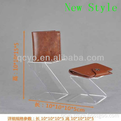 New style acrylic high quality wallet display shelf